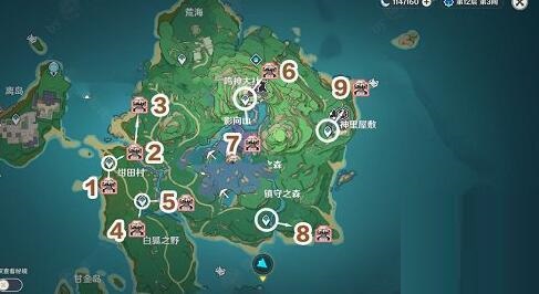 原神八重神子突破材料分布位置在哪里？原神八重神子突破材料分布位置一览