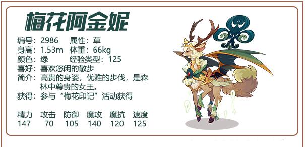 洛克王国梅花阿金妮技能有哪些？洛克王国梅花阿金妮技能介绍