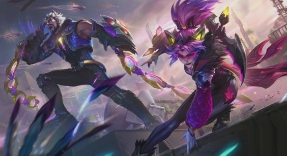 《英雄联盟》公开新皮肤“幻灵战队”原画和预览效果