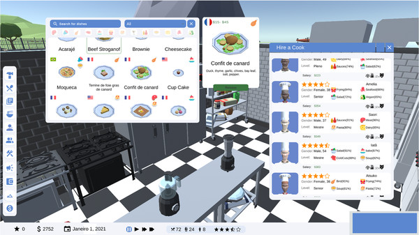 经营模拟类游戏《模拟厨师：餐厅管理》Steam抢先体验 4月发售支持简中