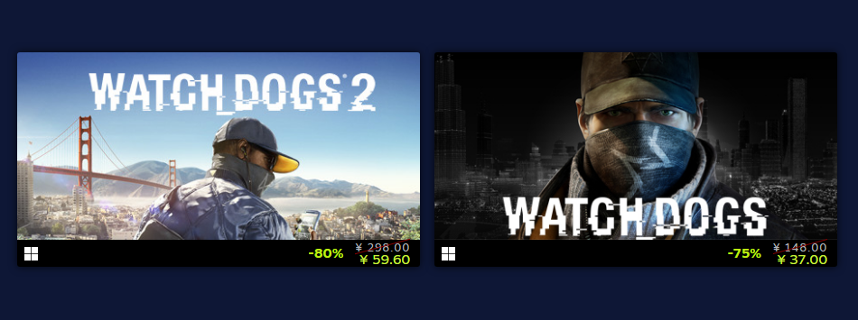Steam开启育碧专场优惠活动 最高优惠80%