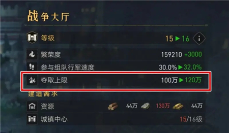 重返帝国资源夺取上限怎么提高？重返帝国资源夺取上限提高方法