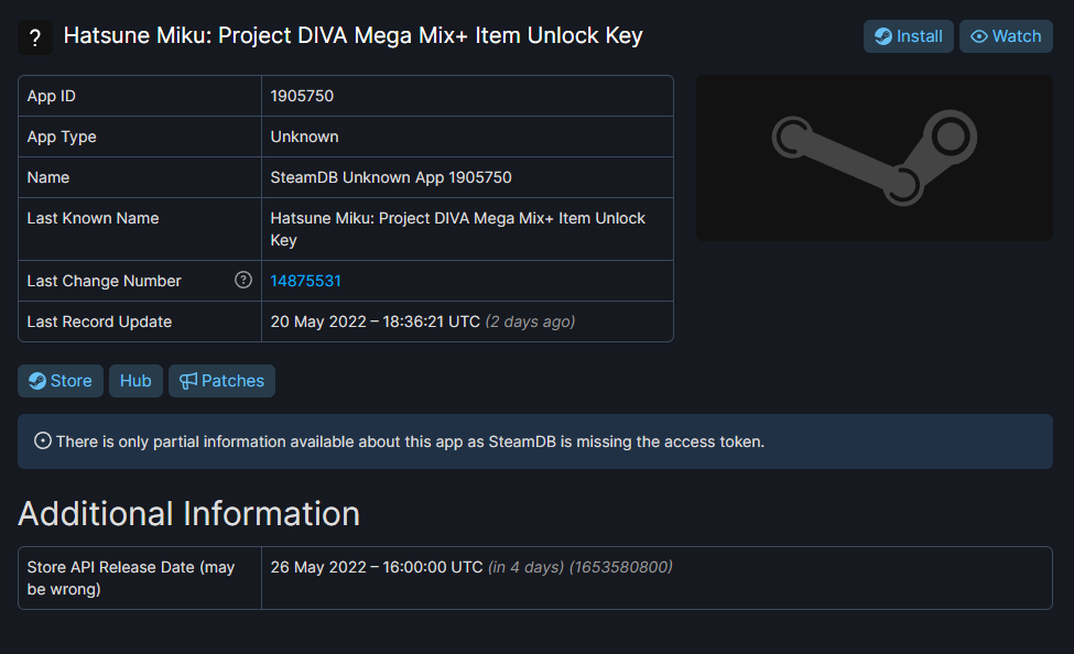 《初音未来:歌姬计划MEGA MIX》添加至Steam后台 预计5月26日发布