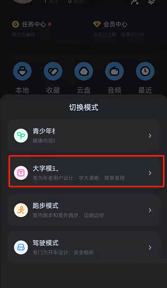 酷狗音乐怎么设置大字体?酷狗音乐设置大字体方法