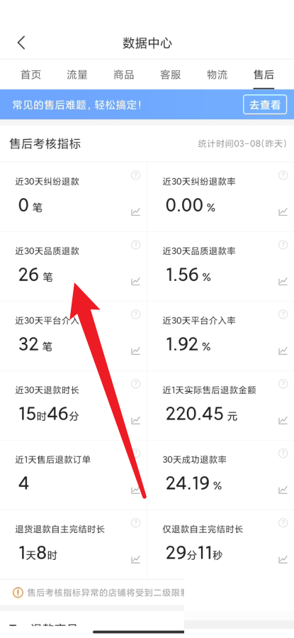 拼多多商家版怎么查看品质退货率？拼多多商家版查看品质退货率方法