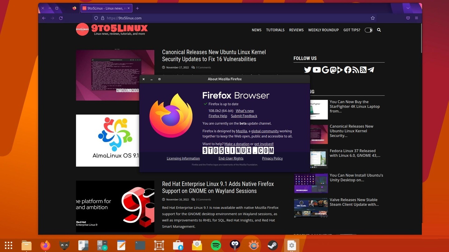 火狐浏览器Firefox 108公测