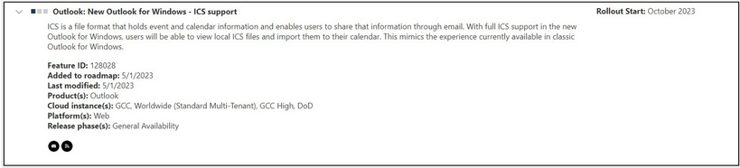 10月正式上线，Windows版One Outlook：可导入导出.ics日历文件