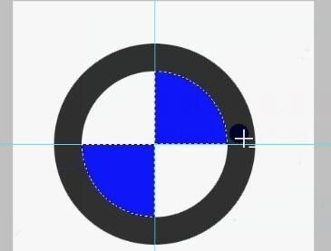photoshop怎样制作宝马标志？photoshop制作宝马标志的方法